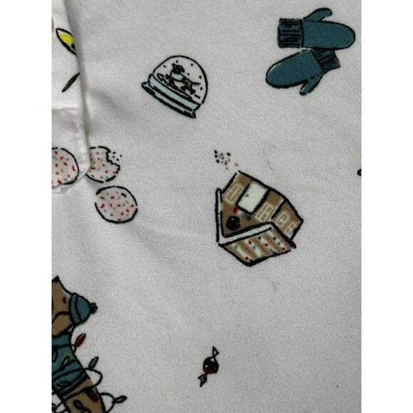 Kate Spade Pajama Set Womens M Henley Jogger Pink Winter Dog Print Top Pants - Picture 3 of 16